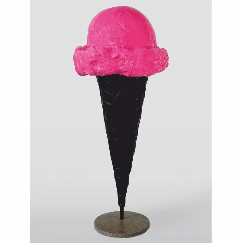 Casa Padrino cono gelato decorativo XXL rosa / nero / grigio A. 155 cm - Decorazione gelateria Bestpreis