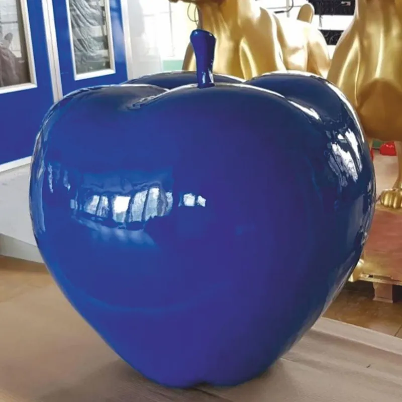 Casa Padrino mela decorativa XXL blu Ø 80 cm - Decorazione da giardino Rabatt