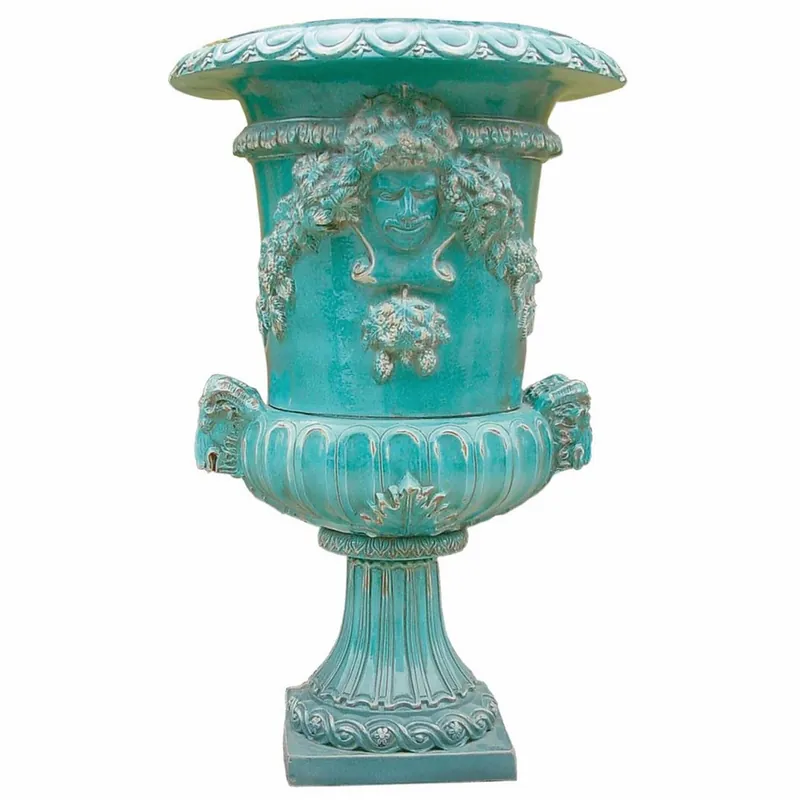 Neu Im Sortiment Casa Padrino vaso da fiori barocco di lusso in ceramica da giardino barocco verde antico Ø 102 x A. 162 cm
