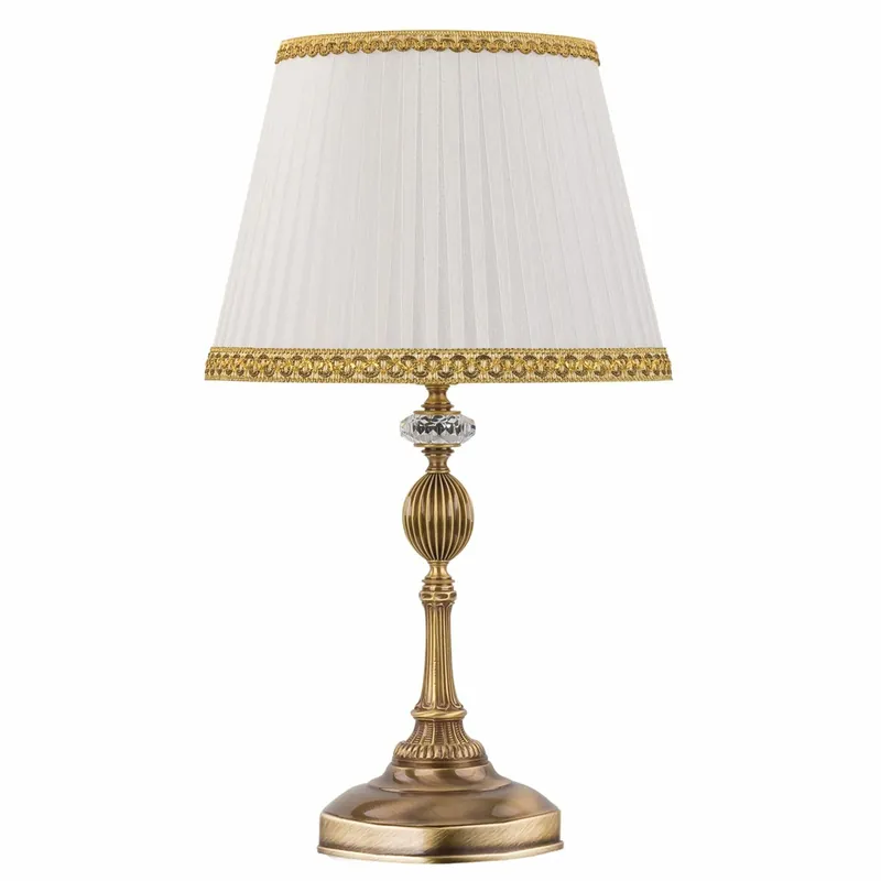 Markenprodukt Casa Padrino lampada da tavolo barocco di lusso ottone con patina / bianco / oro A. 51 cm