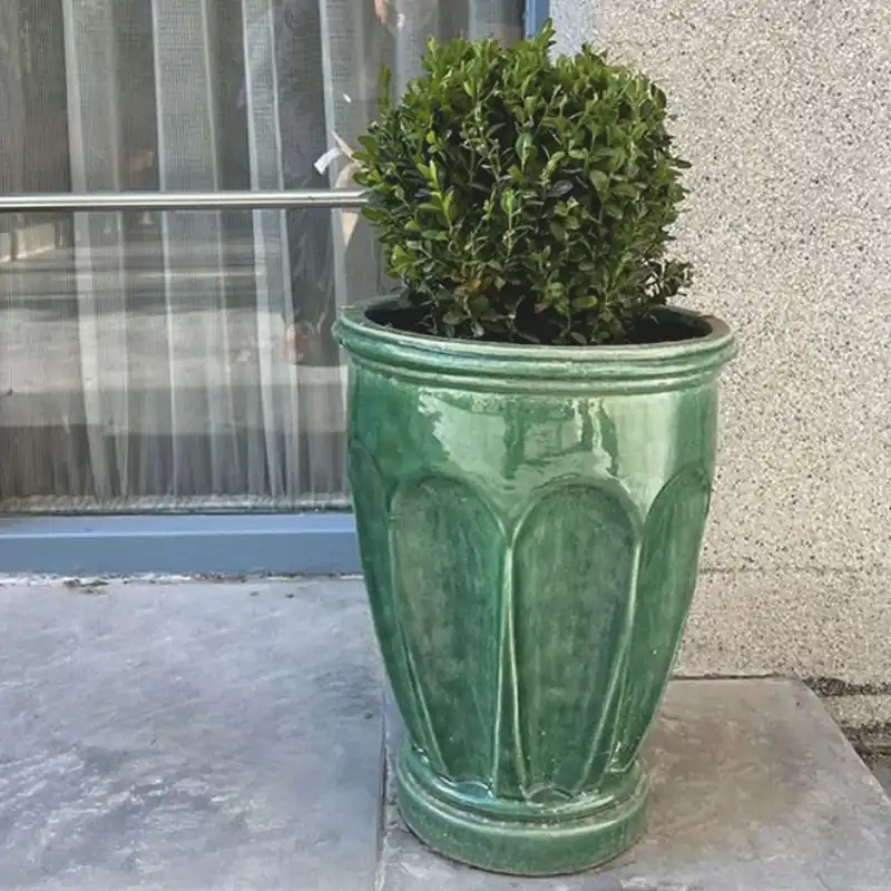 Casa Padrino vaso da fiori di lusso in ceramica verde Ø 65 x A. 61 cm - Decorazione per hotel e giardino Direktkauf