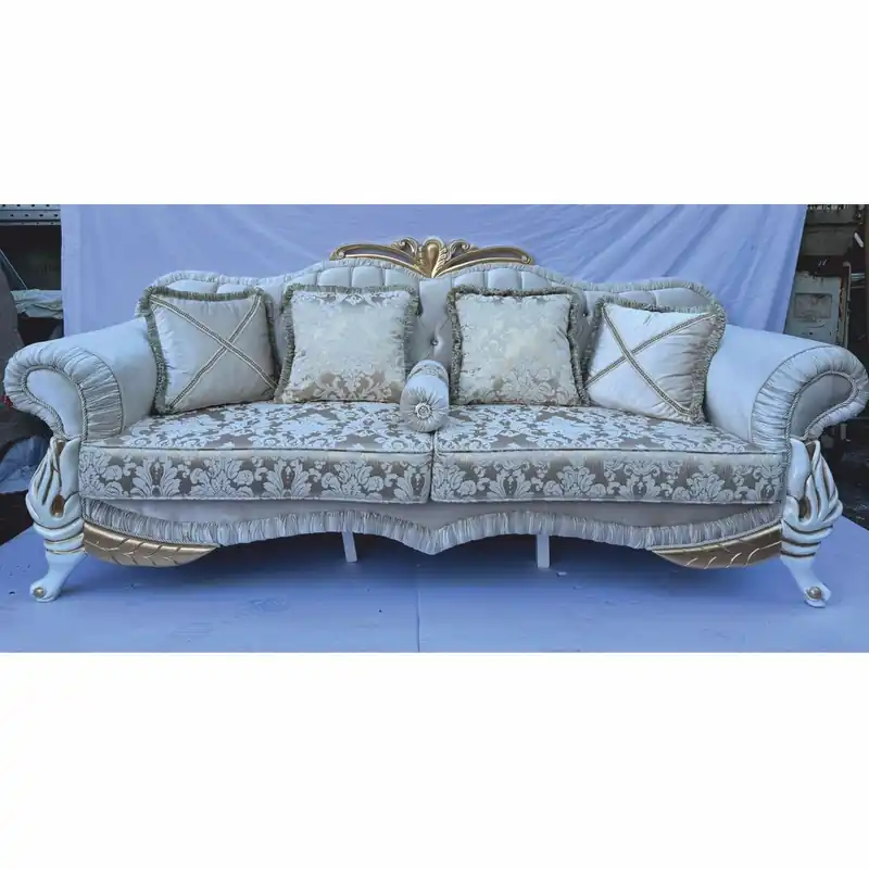 Casa Padrino divano barocco di lusso con strass e cuscini 228 cm - Mobili in stile barocco Letzte Chance