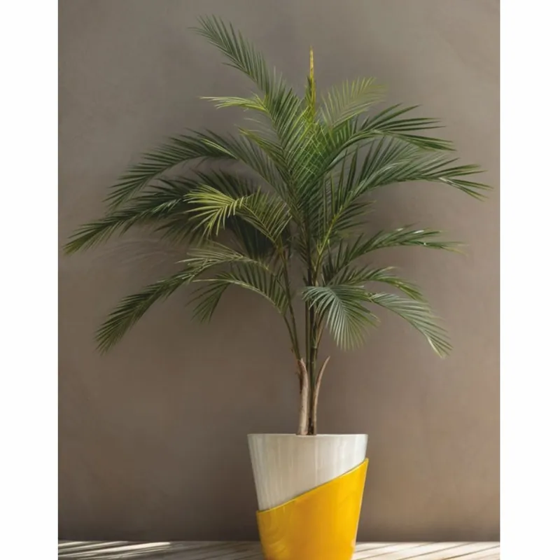 Günstig Casa Padrino vaso di fiori di lusso in ceramica bianco / giallo Ø 60 x A. 60 cm - Decorazione da giardino