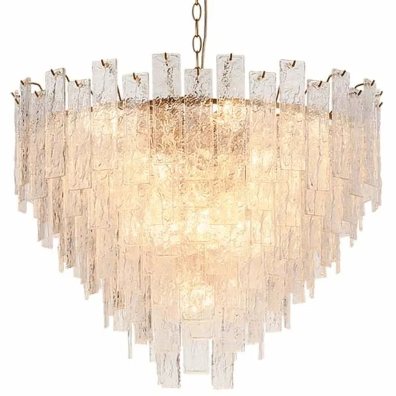 Ausverkauf Casa Padrino lampadario di lusso in vetro ottone Ø 52 cm - Lampadario per hotel e soggiorno