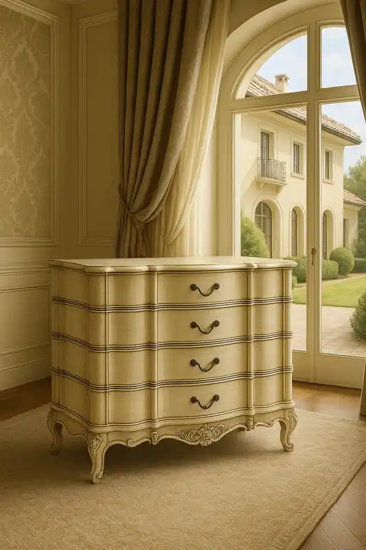 Finale Aktion Casa Padrino cassettone barocco di lusso con 4 cassetti crema 107 cm - Mobili barocchi