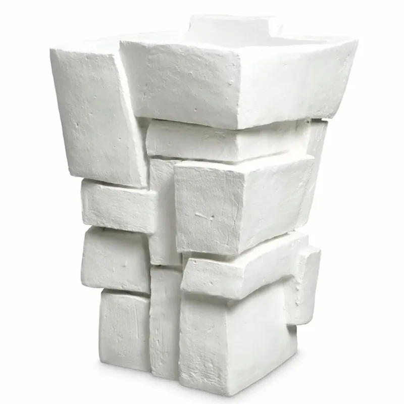 Heißes Angebot Casa Padrino vaso di fiori di lusso in fibra di vetro bianco opaco A. 63,5 cm - Qualità di lusso
