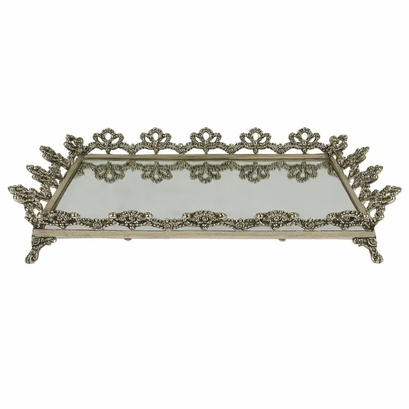 Casa Padrino vassoio barocco argento 50 cm - Accessori per la gastronomia in stile barocco Nur Heute
