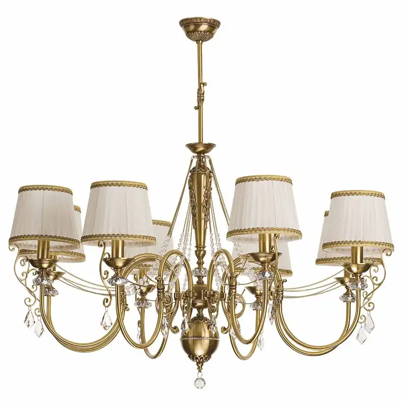 Casa Padrino lampadario barocco di lusso in cristallo ottone con patina / crema / oro Ø 110 x A. 80 cm Kracherpreis