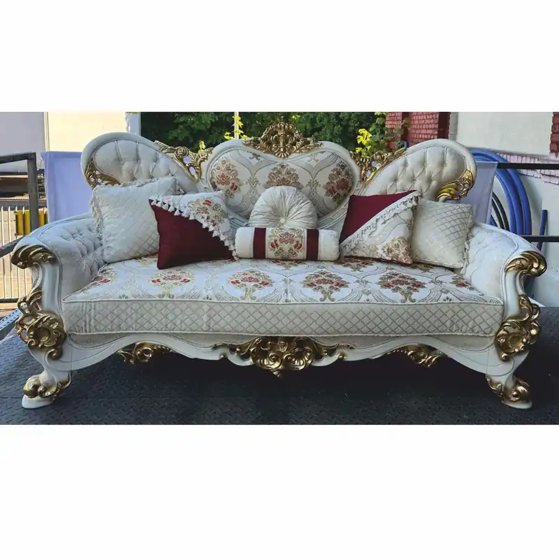 Beliebt Casa Padrino divano da soggiorno barocco di lusso crema / bianco / oro 220 cm - Mobili barocchi