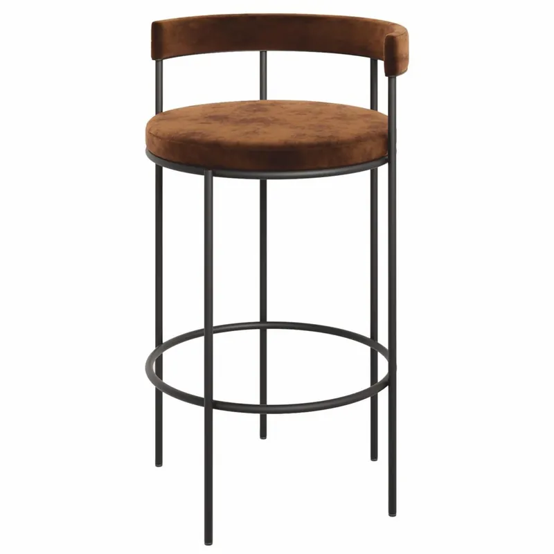 Casa Padrino sedia da bar di lusso in metallo marrone scuro / nero A. 93 cm - Mobili da bar Expressversand
