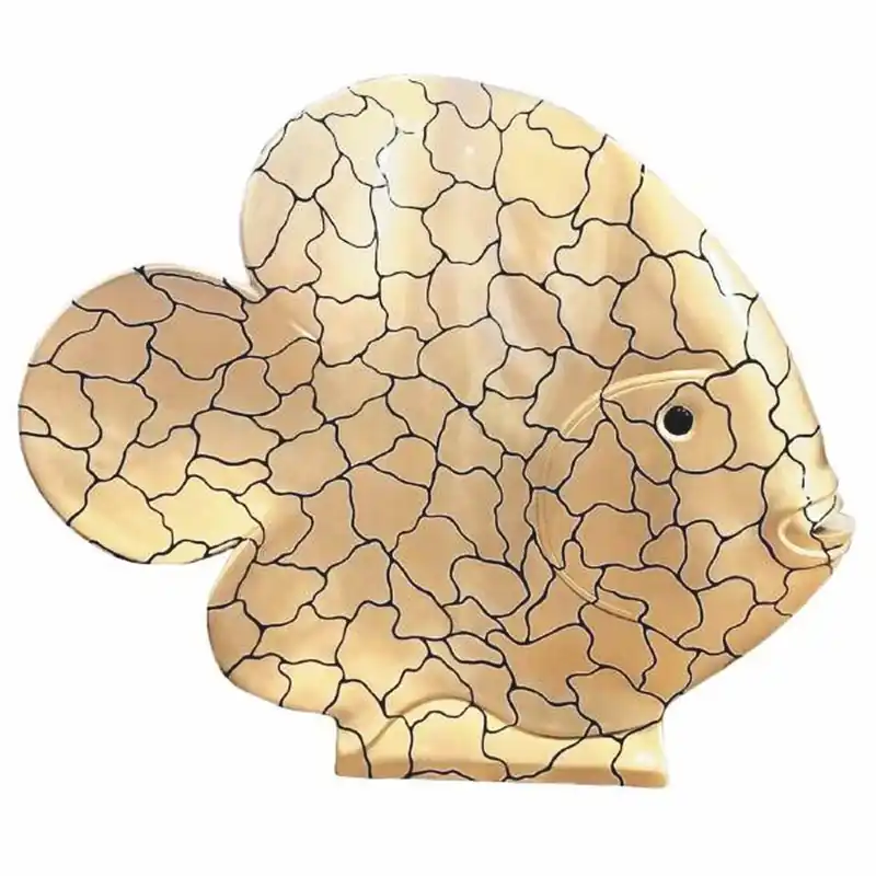 Casa Padrino scultura decorativa XXL pesce oro / nero A. 110 cm - Figura decorativa Neue Kollektion