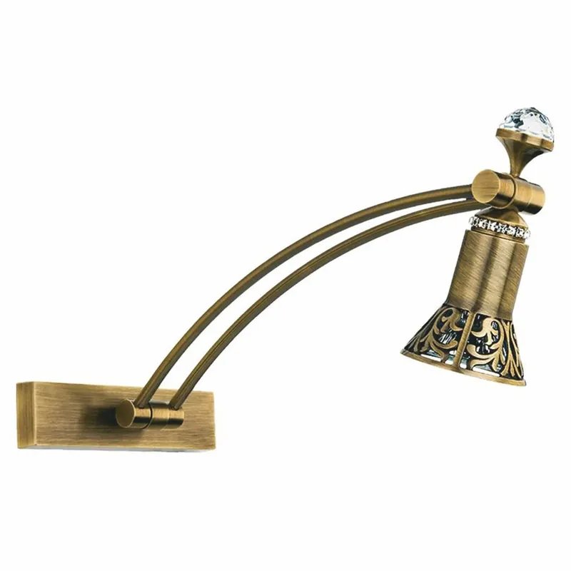 Sonderangebot Casa Padrino lampada da parete / lampada da lettura a LED barocco di lusso in cristallo ottone con patina A. 35 cm