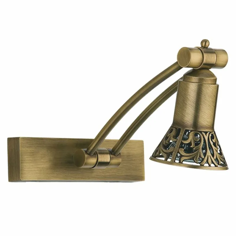 Top-Seller Casa Padrino lampada da parete / lampada da lettura a LED barocco di lusso ottone con patina A. 20 cm