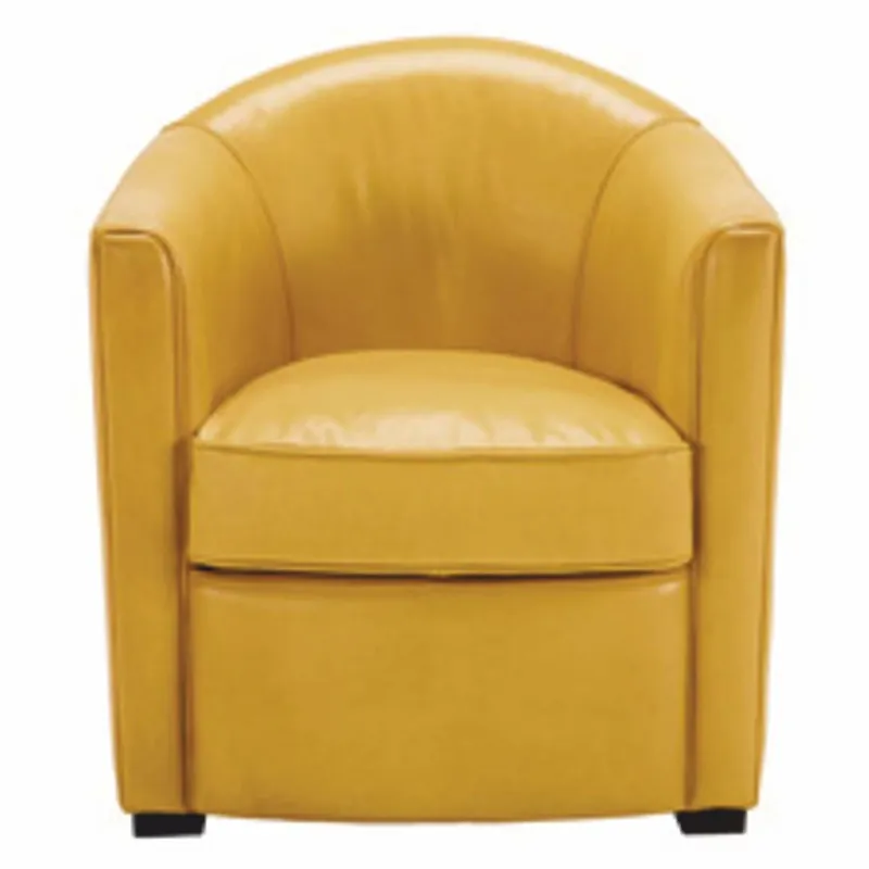Markenprodukt Casa Padrino poltrona di lusso in vera pelle per soggiorno giallo / nero - Mobili in pelle