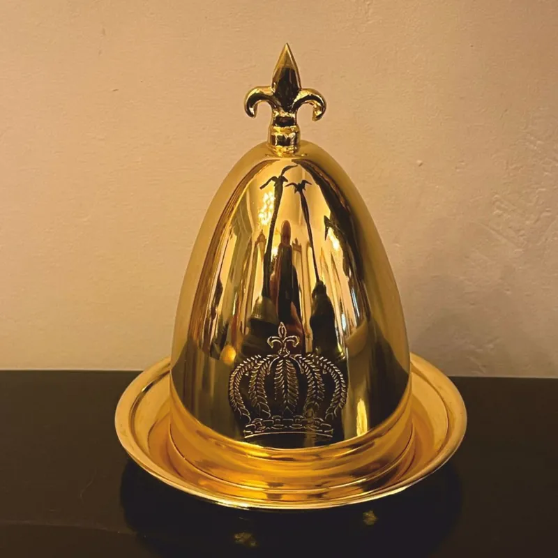 Neue Ware Pompöös di Casa Padrino portauovo barocco di lusso con coperchio oro - disegnata da Harald Glööckler