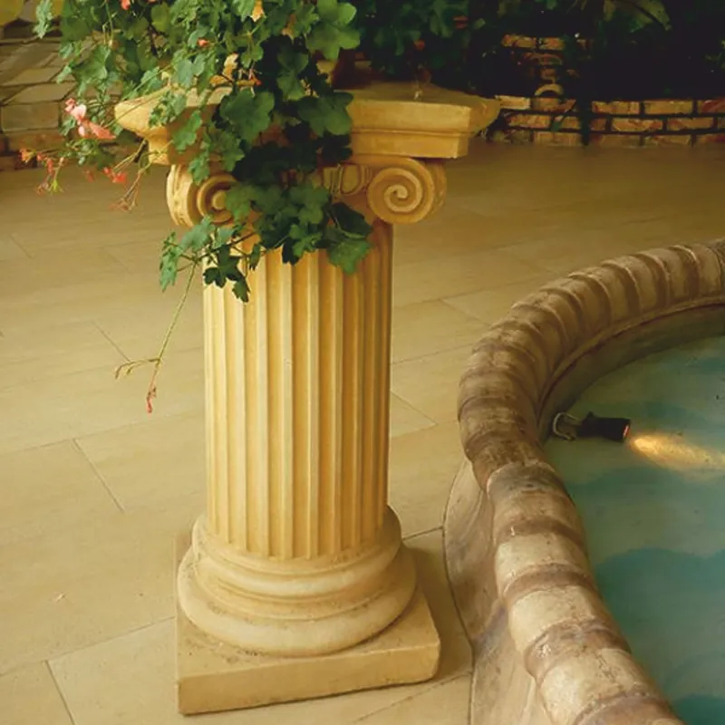 Casa Padrino colonna barocco giallo A. 81 cm - Magnifica decorazione per giardino e patio Direktkauf