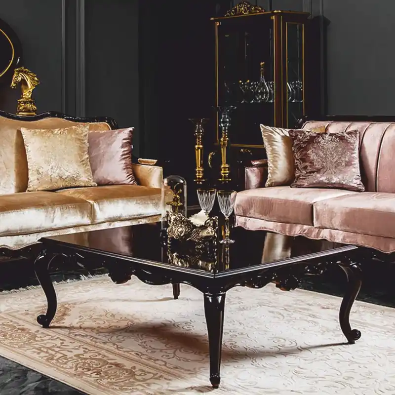 Abverkauf Casa Padrino tavolo da soggiorno barocco di lusso marrone scuro 124 cm - Mobili barocchi