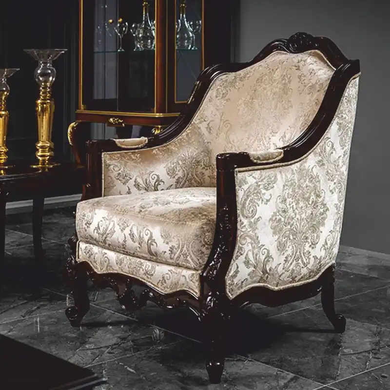 Must-Have Casa Padrino poltrona da salotto barocco di lusso oro / marrone scuro - Mobili in stile barocco
