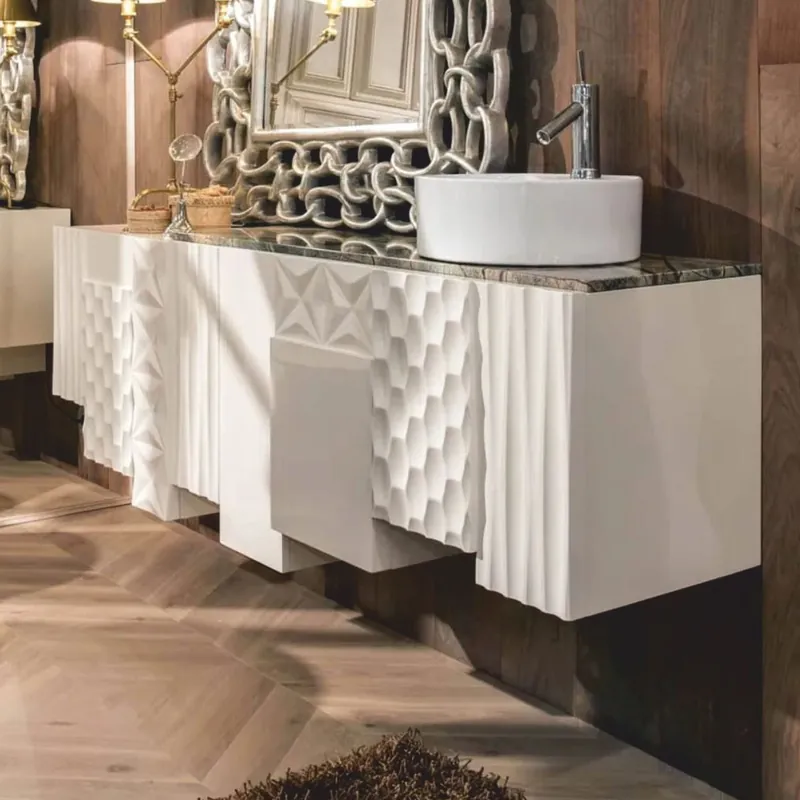 Casa Padrino mobile pensile per lavabo di design di lusso bianco lucido 170 cm Bestpreis