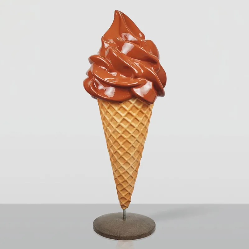 Zertifiziert Casa Padrino cono gelato decorativo XXL marrone / beige / grigio A. 170 cm - Decorazione gelateria