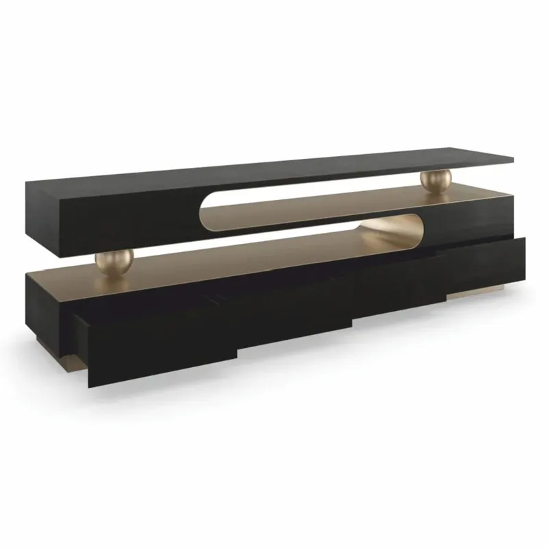 Beliebt Casa Padrino armadio TV di lusso nero / bronzo 224 cm - Mobili per soggiorno e hotel