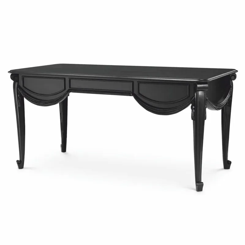 Casa Padrino scrivania barocco di lusso nero 160 cm - Mobili per ufficio barocco Echt
