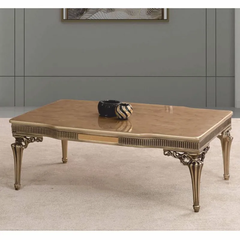 Casa Padrino tavolo soggiorno barocco di lusso in legno massello oro 120 cm - Mobili per soggiorno barocco Heißes Angebot