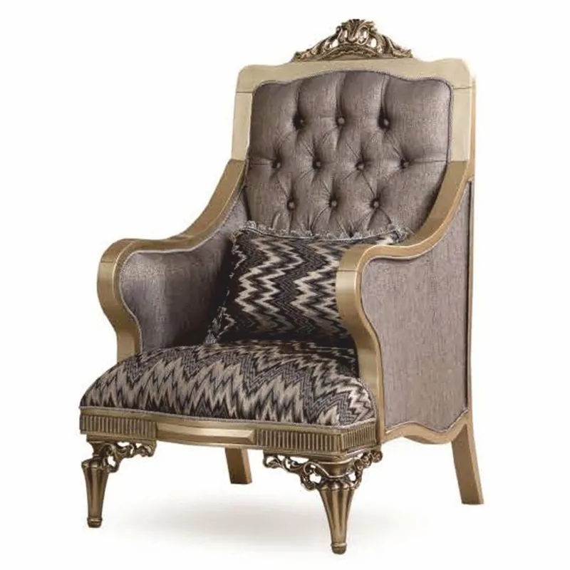 Casa Padrino poltrona barocco di lusso grigio / oro A. 122 cm - Mobili Barocchi Must-Have