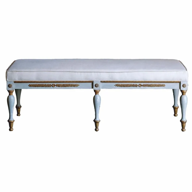 Top-Angebot Casa Padrino panca barocco di lusso grigio / oro 153 cm - Mobili barocco - Fatto in Italia