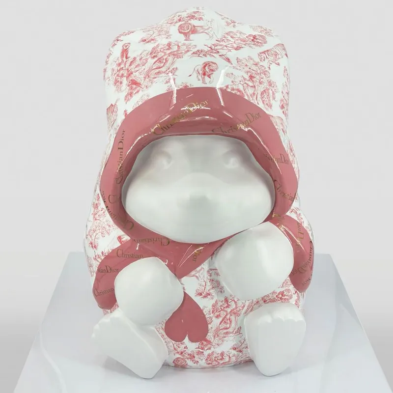 Heißes Angebot Casa Padrino Scultura Decorativa Panda Bianco / Rosa A. 90 cm - Figura Decorativa