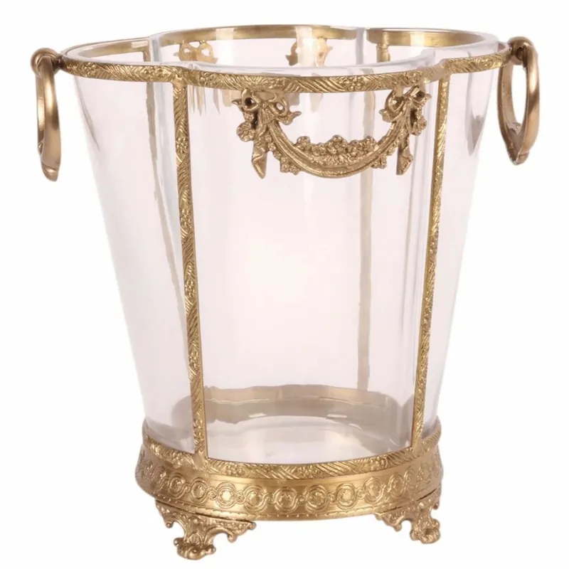 Casa Padrino refrigeratore di vino barocco ottone A. 25 cm - Refrigeratore di champagne barocco Aktuell