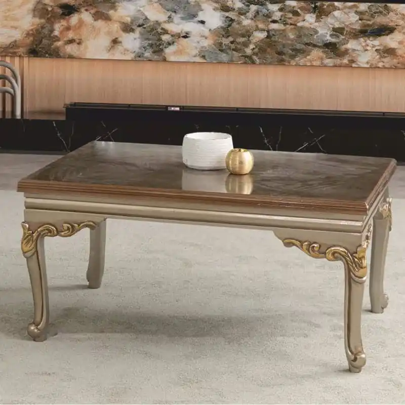 Casa Padrino tavolo da soggiorno barocco di lusso grigio / oro 103 cm - Mobili per soggiorno barocco Rabatt