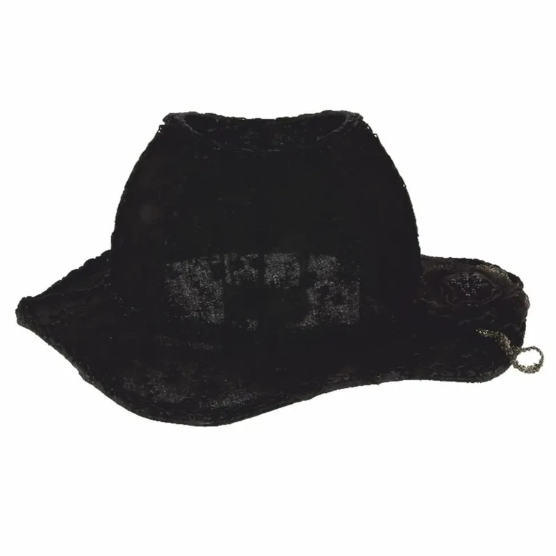 Jetzt Bestellen Casa Padrino paralume barocco a forma di cappello da signora nero 38 cm - Decorazione barocca