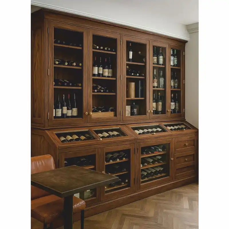 Top-Angebot Casa Padrino armadio vino in stile country marrone scuro 240 cm - Mobile bar in stile country