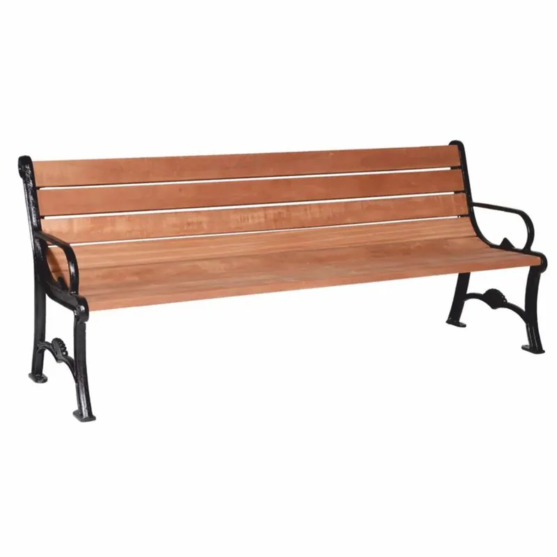 Casa Padrino panca da parco - Panca da città con schienale e braccioli marrone / nero 186 cm Bestseller