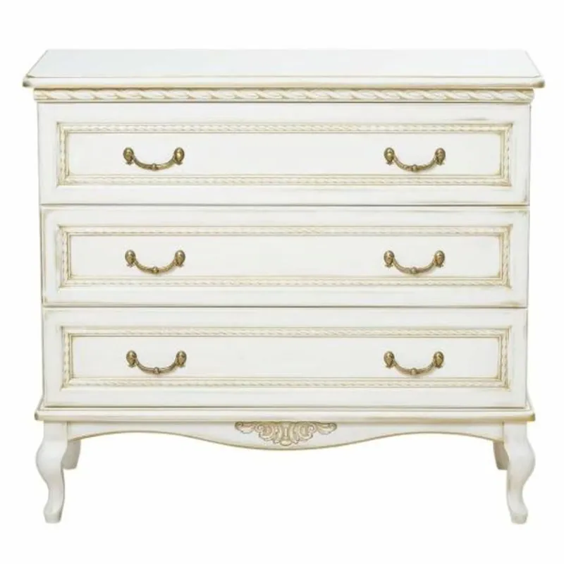 Casa Padrino cassettone barocco di lusso bianco / beige 100 cm - Magnifico mobile barocco Geprüft