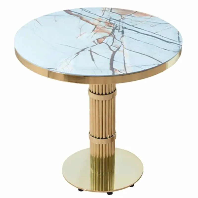 Casa Padrino tavolo da pranzo di lusso oro / bianco A. 75 cm - Mobili da pranzo di lusso Top-Preis