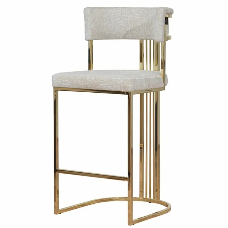Begrenztes Angebot Casa Padrino sedia bar di lusso in metallo oro / grigio A. 112 cm - Mobili da bar di lusso
