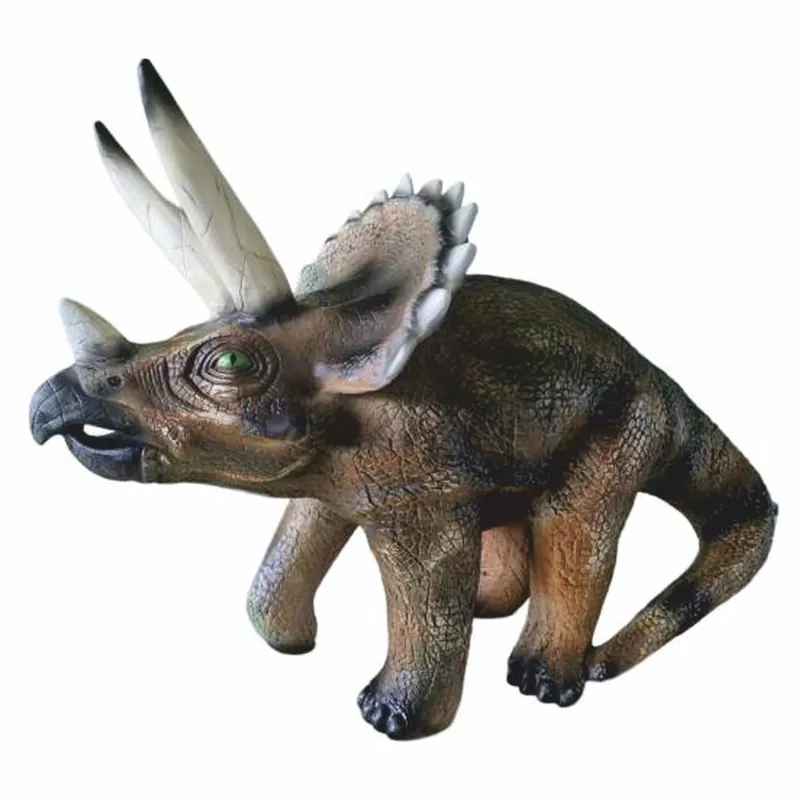 Neue Kollektion Casa Padrino scultura decorativa di dinosauro triceratopo marrone 102 cm - Figura da giardino