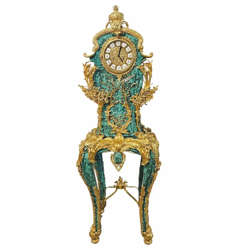 Casa Padrino orologio a pendolo barocco verde malachite / oro A. 185 cm - Mobili barocchi Mega-Angebot