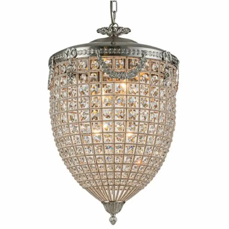 Top-Preis Casa Padrino lampadario barocco in cristallo argento Ø 38 x A. 65 cm - Luci barocche