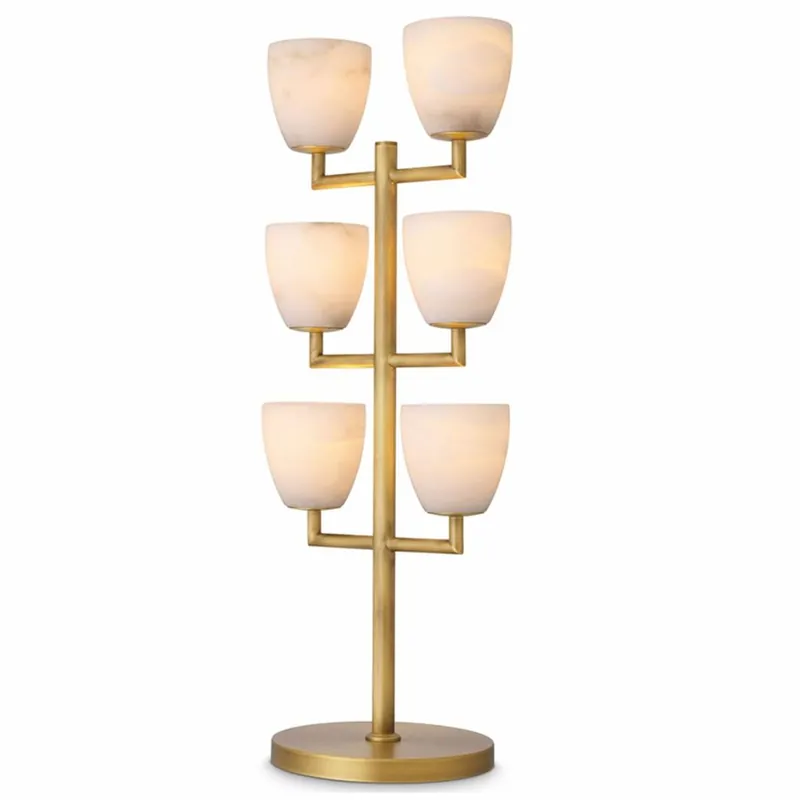 Casa Padrino lampada da tavolo di lusso ottone / alabastro A. 81 cm - Luci di lusso Rabatt
