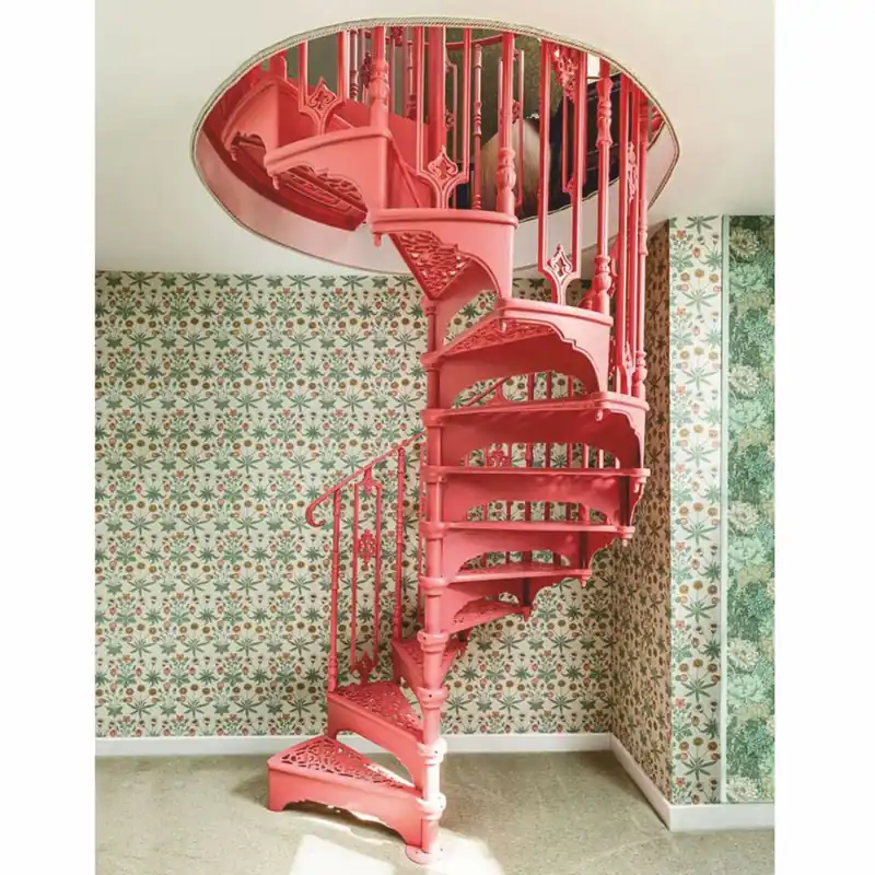 Finale Aktion Casa Padrino scala a chiocciola barocco con ringhiera lato sinistro rosa A. 240 cm