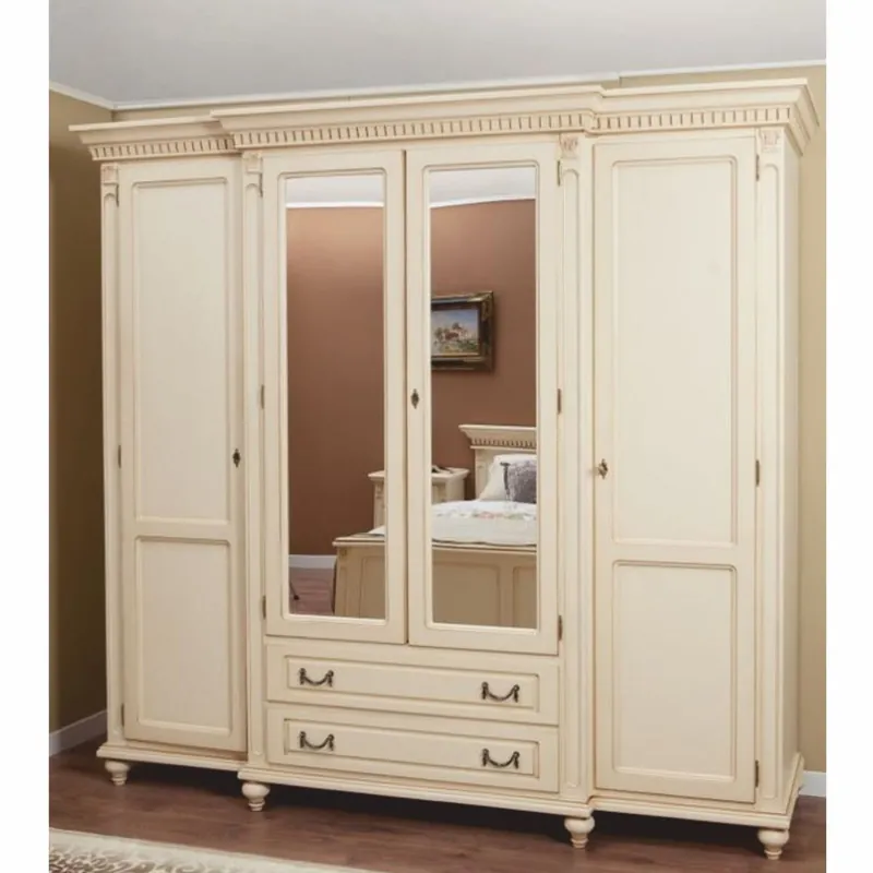 Mega-Angebot Casa Padrino armadio da camera da letto barocco di lusso crema 234 cm - Mobili per camera da letto barocco
