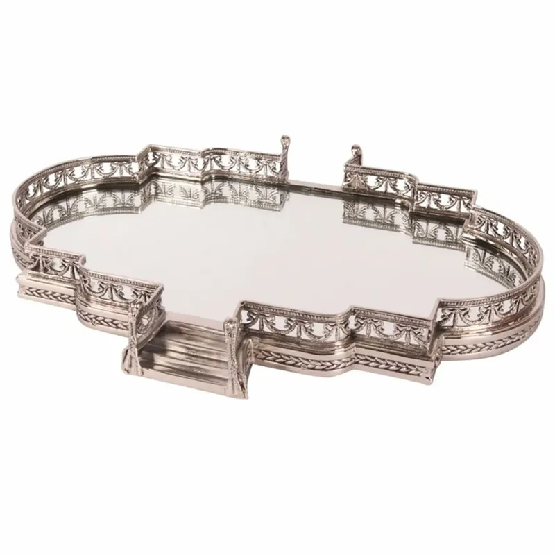 Casa Padrino vassoio barocco argento 57 cm - Accessori per la gastronomia in stile barocco Markenware