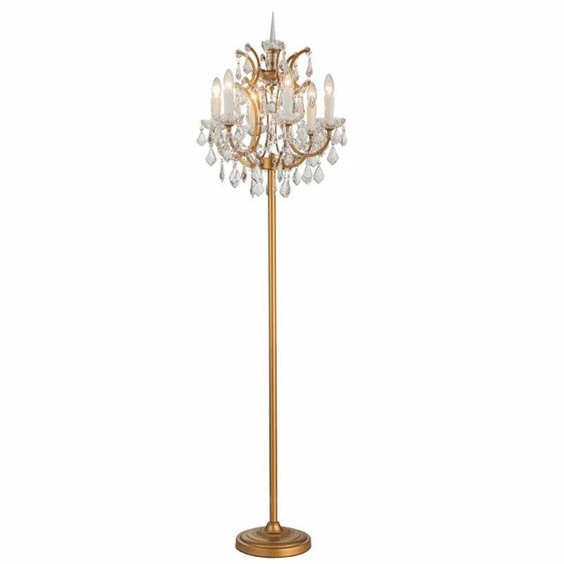Knallerangebot Casa Padrino lampada da terra in cristallo barocco oro A. 175 cm - Lampade in cristallo barocco