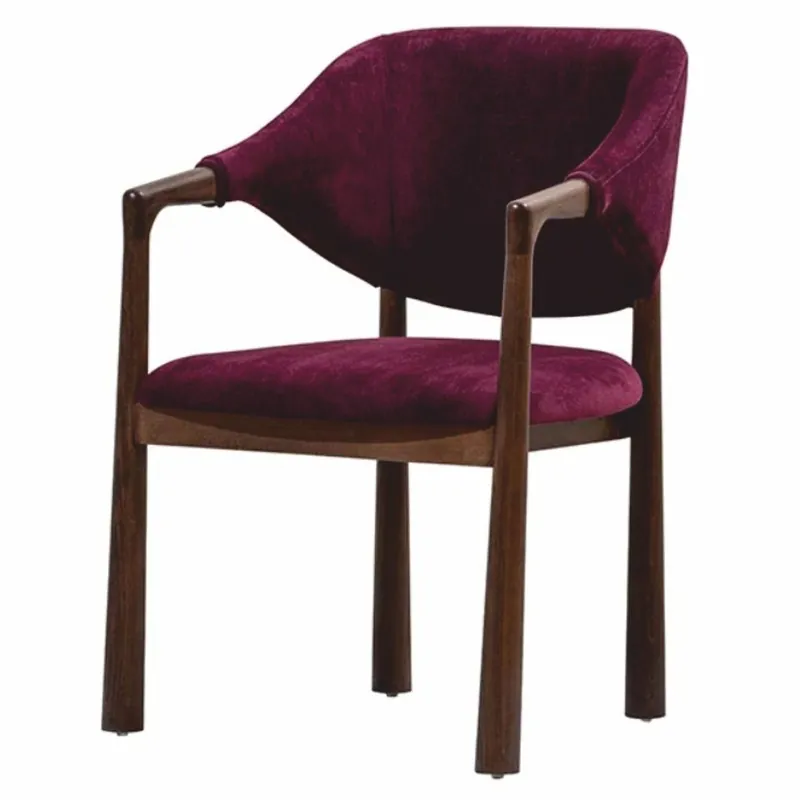 Neu Casa Padrino sedia da pranzo di lusso con braccioli viola / marrone scuro A. 87 cm