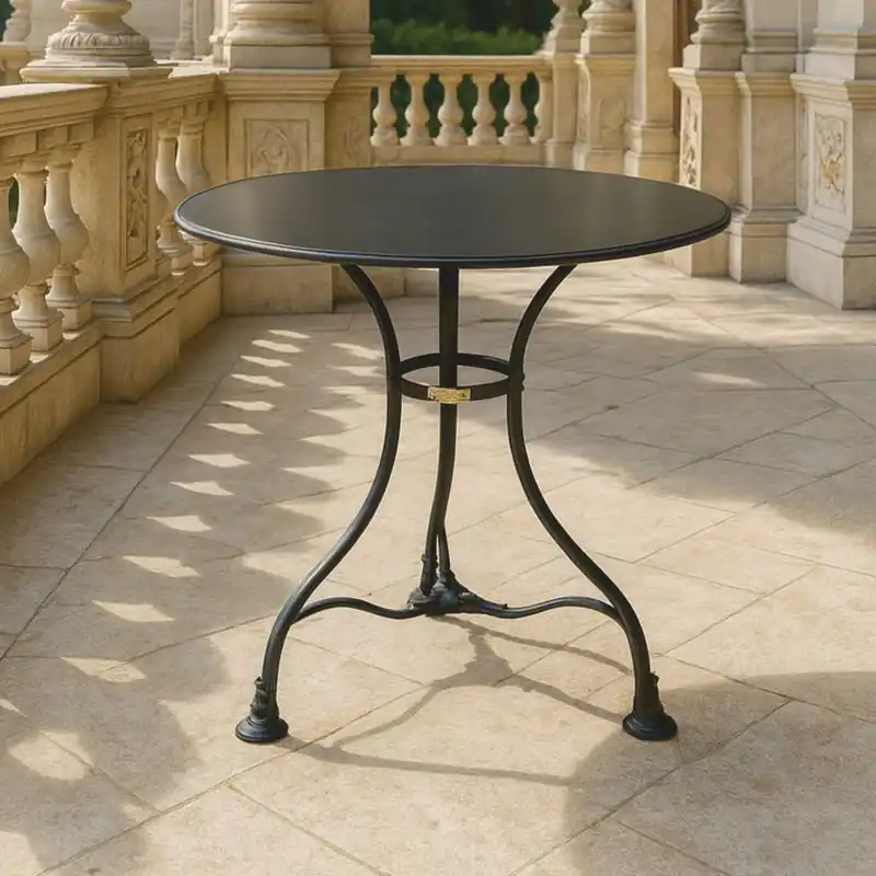 Casa Padrino tavolo da giardino Art Nouveau nero Ø 60 x A. 70 cm - Mobili da giardino nostalgici Sale