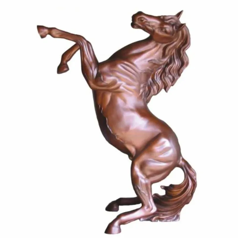 Preisknaller Casa Padrino scultura decorativa di lusso in bronzo cavallo selvaggio marrone A. 108 cm - Figura in bronzo