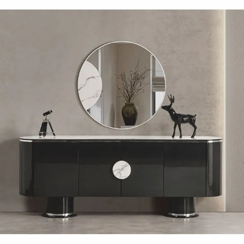 Angebot Casa Padrino credenza di lusso nero / bianco / argento 221 cm - Mobili per hotel e sale da pranzo